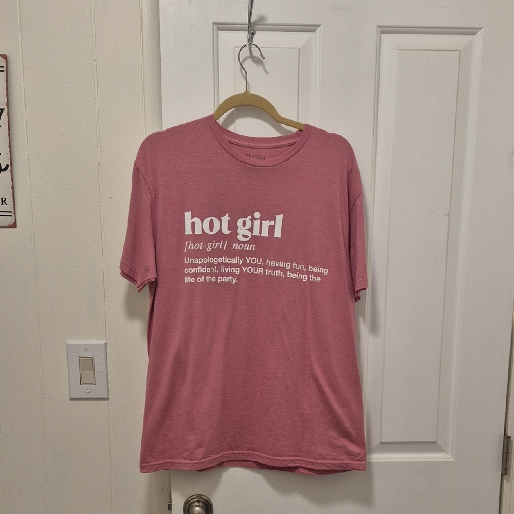 Pink Graphic T-Shirt Hot Girl Size 1X